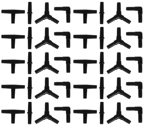 MINAOLULUS 60pcs Aquarium Air Tubing Connectors Air Pump Tubing Adapter I T Y Shaped Aquarium Pump Connector for Fish Tank Oxygen Hose Mounting