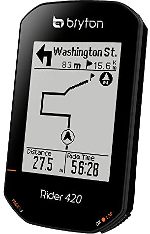 Bryton 420H Rider con Fascia Cardio, Unisex Adulto, Nero, 83.9x49.9x16.9