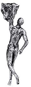 Haute Collage 1x Large Antique-Silver One Handed Rock Climbing Hanging Ornament Figure Wall-hanging Figurines Ornament Sculpture Wall Art Resin Statue Outdoor Sports
