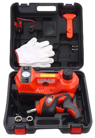 ROGTZ Upgraded 5 Ton Hydraulic Car Jack Kit, All-in-One 12V Floor Jack with Impact Wrench and Air Pump, 5-in-1 Tire Change Emergency Repair Set for Car SUV Truck