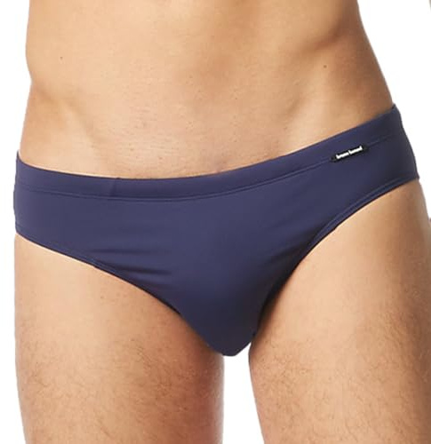 Bruno banani Mini Wave Line 2.0 - Slip da Nuoto da Uomo, Taglia L, Colore: Blu Marino