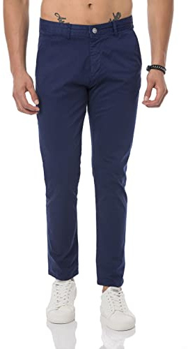 Redbridge - Pantalón para hombre, pantalón chino, pantalón casual, pantalón de negocios, pantalón elástico, azul, 36W / 34L