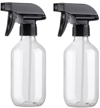 KREMORV Spray Bottles 10oz/300ml Plastic Spray Bottle Empty Refillable Container with Adjustable Head Sprayer, Mist/Stream Water Bottle for Cleaning Products, Plants, Pet Training, Hairstyling