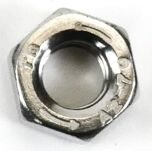 DAUMLINK® Tuerca hexagonal izquierda DIN 934. Material: acero inoxidable V2A (25 unidades) (similar a UNI 5588 EN ISO 4032). Su contraparte para tornillo o perno roscado con rosca izquierda (M6 LH)