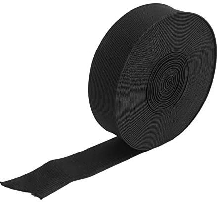 Elastiskt Sömnadsband, 3,5 cm, 10 Yards, Svart, DIY Skärning, Andas, för Hantverk, Byxor, Peruker, Bälten