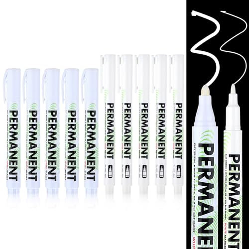 Gjinxi Weiß Whiteboard Marker, 10 Stück Whiteboard Stifte Abwischbar Dry Erase Marker Kreidemarker Abwischbar Stift Tafelmarker für Zuhause Schule oder Büro