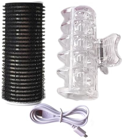 Bigodini autoadesivi per capelli, USB, bigodini elettrici, autoadesivi, efficienti per tutti i tipi di capelli, soluzione termica portatile