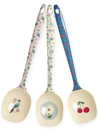 Rice - Set di 3 cucchiai da cucina in melamina – Show Your True Color – Infrangibile – Stoviglie da campeggio in melamina – Cucchiaio da cucina per bambini,
