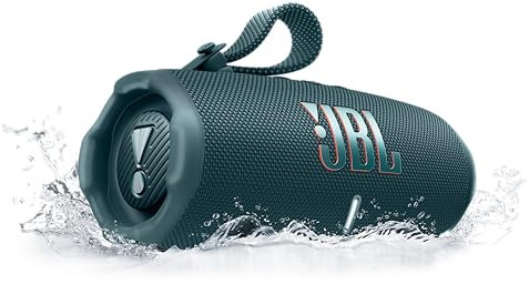 JBL Charge 6, Enceinte Bluetooth Portable sans Fil, 28 h d’autonomie, étanche IP68, résistante à la poussière et aux Chocs, Son Pro avec IA Sound Boost, Connexion Multi-Enceintes Auracast, Bleu