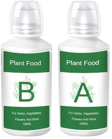 Kit nutrizionale idroponico - Fluido nutrizionale vegetale a 2 pezzi premium | Formula di crescita perfetta per verdure, fiori e frutta - per giardini interni per la coltivazione Soilless. F
