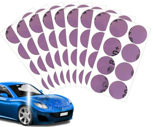 Papier abrasif automobile - Papier abrasif - 800+ - Kit de polissage 72 pièces - Base en tissu pour la construction d'armoires, l'artisanat, la peinture sur verre, la réparation de phares