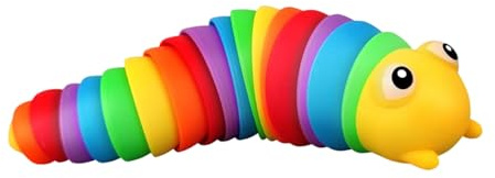 Jouet Sensoriel À Limaces Articulé, Jouet Chenille Arc-en- Figurines Ludiques Anti-Stress Sensoriel Cadeaux De Fête | Maniable Compact