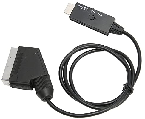 GOWENIC SCART-omvandlare 1080P | Multimedia Interface Adapter för VHS VCR DVD, Video Till TV, DC 5V