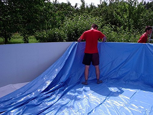 Piscine Film intérieur bleu de piscine Convient pour piscines à parois en acier avec Ø 350 x 120 cm