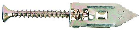 Rawlplug TAP-IT Martillo de metal para fijación de placas de yeso, 100 unidades, tacos y tornillos de pared de 12 x 30 mm, tacos para paredes de yeso, fijaciones de pared de cavidad, fijación de acero