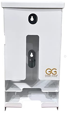 Tampon and pad Dispenser, Compact, Free Vending, White Steel Restroom Fixture