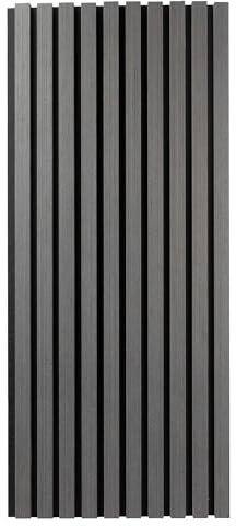 PROVISTON Akustik 3D Wandpaneele 1200 x 600 x 18 mm Furnierte MDF Holzlamellen in der Farbe Eiche dunkel Filz-Untergrund als Trägermaterial