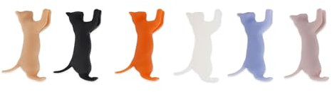 Legami - Set di 6 Segnabicchieri Over the Top, Drink Markers a Forma di Gatto Colorato, Marcatore Segna Calice in Silicone, Lavabili e Riutilizzabili, Ideali per Feste, Aperitivi