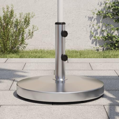 Homgoday Parasollbas för trädgård, stolpparasollbas Ø32/38/48 mm 25 kg rund, trädgårdsparasollbas, parasollhållare, parasollstativ