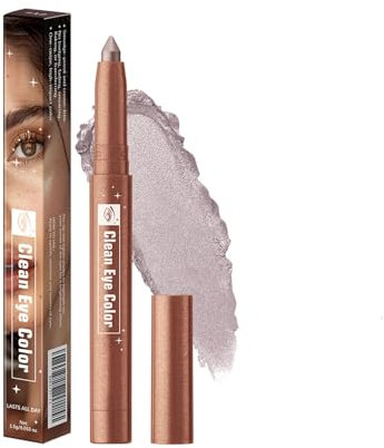 Lidschatten Stift Wasserdicht Hochpigmentierter Lidschatten Langanhaltend und Glatt|Schimmerndes Finish Make-up Für Faltenfreie Augen Vegan Creme Bronze 1.5g (#12)