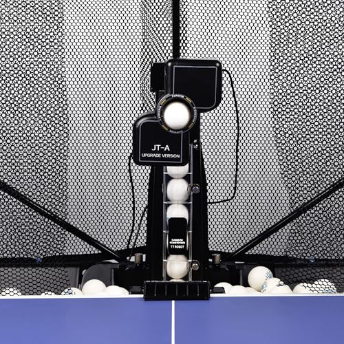 WAYMARK Table Tennis Robot Ping Pong Ball Machine JT-A Automatic Ping Pong Robot Trainer with Net and 100 Balls