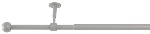 ondeco Gardinenstange 2 in 1 | Ausziehbar | Wand- & Deckenmontage | Verstellbar 5-8 cm | Stabil für schwere Vorhänge | 19 mm Ø | Schwarz oder Edelstahl Cool Gray 120-210 cm
