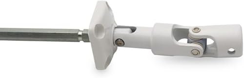 Sortie de Caisson 30° pour Volet Roulant – Longueur 175 mm – Articulation 6 Pans 7 mm – Déport Manivelle 43 mm – Finition Blanche – D841NG – Pose Facade ou Coffre