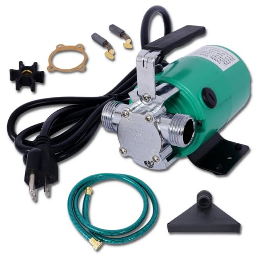 LuckyNote Water Transfer Pump, 115V 330 Gallon Per Hour - Portable Electric Utility Pump with 6' Water Hose Kit - To Remove Water From Garden, Hot Tub, Rain Barrel, Pool, Ponds, Aquariums, and More