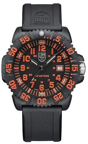 Luminox – Sea Lion 44 mm herrarmbandsur | SKU X2.2053 | CARBONOX hus och infattning | Schweiziskt kvartsurverk Ronda 515 | hållbar ljusstyrka 25 år | 100 m vattentätt | svart silikonarmband