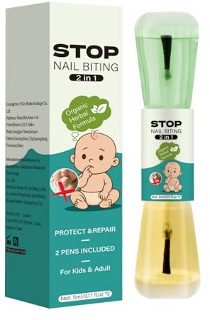 Nagelbittstopp: 2,1 x 2,1 x 9,5 cm, näringsrik vanekontroll, bärbar nagellack för barn som inte biter med reparerande vätska | vanakontroll alla