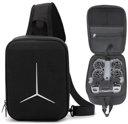 LiLiTok Bärväska för DJI Neo 2 ryggsäck RC-N3-väska, stötsäker resväska, bröstväska för DJI Neo 2 drönare & RC-N3 fjärrkontroll, batteritillbehör