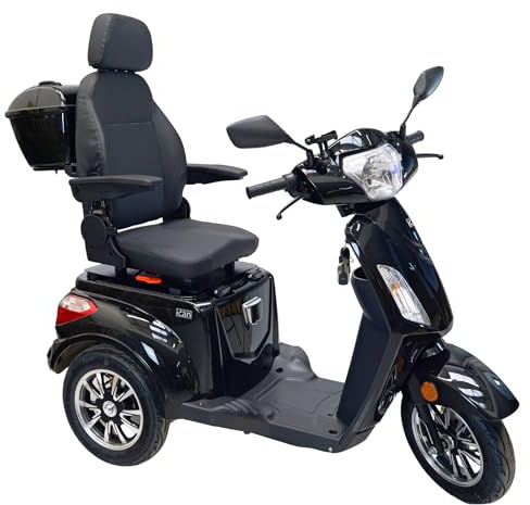 iCan Explorer Mobility Scooter – Premium Mobility Scooter for Adults – Long-Range Battery, LED Lighting, Dual Storage, Adjustable Captain Seat – UK 12-Month Warranty