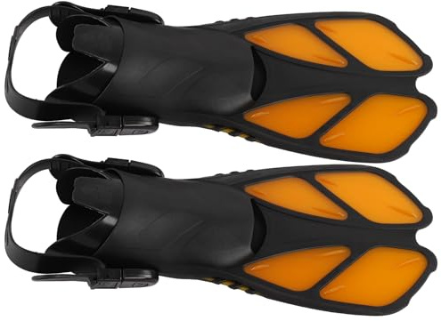 Picysa Justerbara Snorkelfenor med Mjukt TPR-material för Bekväm Simning och Dykning - 2st Orange