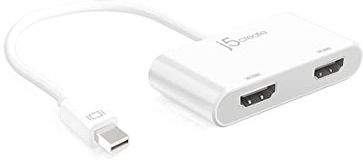 j5create Adattatore da Mini DisplayPort a doppio HDMI 4K MST, compatibile con Microsoft Surface Pro, Surface Book, HP OMEN 15-CE051NR e altri (JDA156)