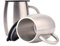 Lawei 2 Stück Edelstahl Kaffeebecher 400ml Campingtasse Isolierbecher Edelstahlbecher Thermobecher Kaffeetasse mit Deckel für Reise Getränke Kaffee Tee Wein