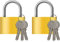 Diyife Cadenas en Laiton, Cadenas Clé [2 Pack & 6 Clés], Cadenas Extérieur Imperméable, Cadenas de Sécurité Pour Casier Ecole, Vestiaire, Entrepôts, Boîte à Outils, Armoire - 40mm