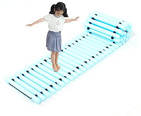 LCYDMJ Balance Boards Children's Agility Balance Training Equipment, Kindergarten Balance Trail, Promote Agility, Strength, Active Play, Boy Girl Party Birthday Gift (Color : Light Blue)