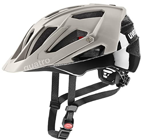 uvex Quatro cc - sicherer MTB-Helm für Damen und Herren - individuelle Größenanpassung - Verstellbarer Schirm - Oak Brown-Black - 56-61 cm