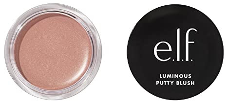 e.l.f. Luminous Putty Blush, Putty-to-Powder, Aufbaubar Mit Dezentem Schimmer-Finish, Hochpigmentiert & Cremig, Vegan & Tierversuchsfrei, Maui, 10 g