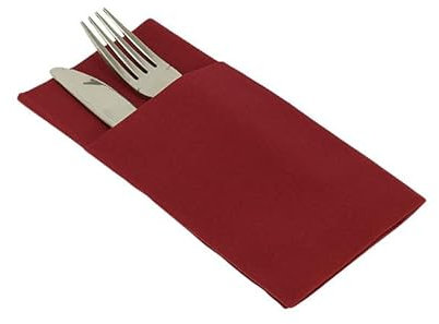 200 pieces Pocket napkins in dry paper cutlery 30x40 (Bordeaux)