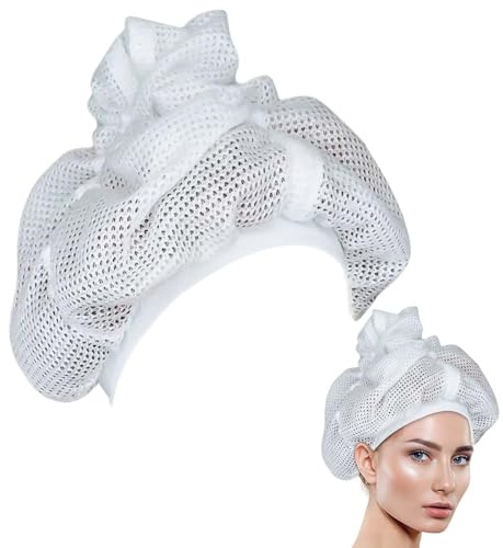 LOPHE Bonnet Net Plopping pour Cheveux Bouclés, Bonnet en filet pour sécher les cheveux bouclés, Bonnet Net Plopping pour Cheveux Bouclés,Bonnet À Cheveux avec Cordon de Serrage Réglable (1PCS)