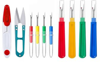 10 Pcs Seam Sewing Ripper Set - Thread Remover Kit Handy Stitch Ripper Sewing Tools with 1 Scissors for Opening Seams and Hems