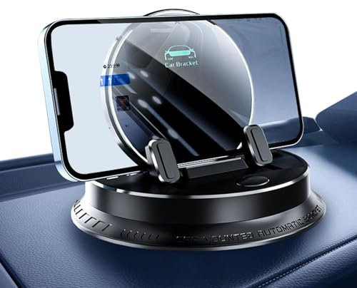 Genérico Dashboard Cell Phone Holder, 360-Degree Rotation Mobile Phone Mount, Adjustable Support Cradle, Stand Smartphones, Ideal for Trucks and Vehicles, Outdoor Use