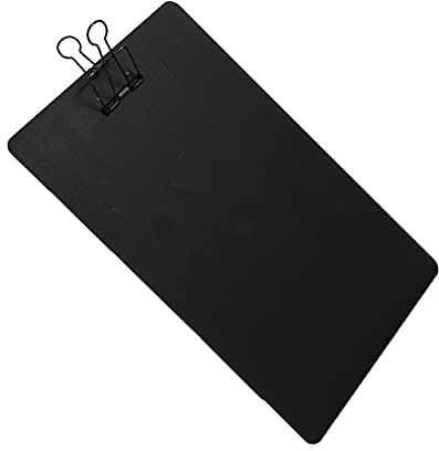 Haofy Cartella Portablocco in Metallo Antiruggine per Scrivere, Tavolo da Disegno Multifunzionale Antiusura, Portablocco per Studenti Infermieri (BLACK)