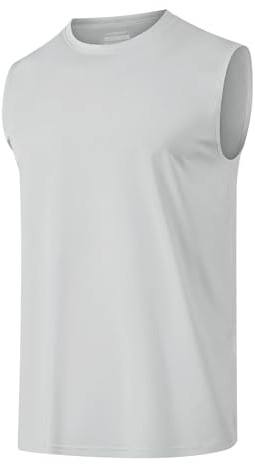 HYCOPROT Camiseta Sin Mangas Hombre Secado Rápido Muscle Tank Top Transpirable Absorbe Humedad Corte Holgado Fitness Gimnasio Running Entrenamiento Deportivo Casual Men Sleeveless Tops Workout Vest