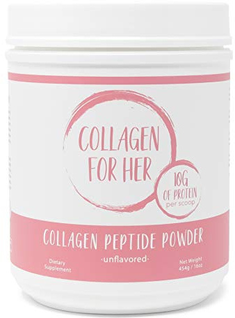 Collagen For Her: Unflavored Collagen Peptides Powder - Hydrolyzed Collagen Protein Supplement for Women | Vital for Hair, Skin, Nails, Gut Support, Paleo, Keto (41 Servings)