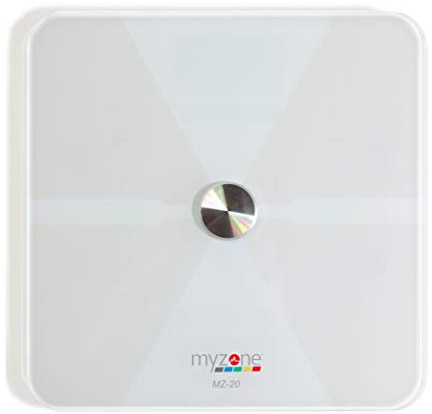 MYZONE MZ-20 Bluetooth Home Digital Bathroom Scales (White) - High Precision Body Fat and Muscle Mass Measurement