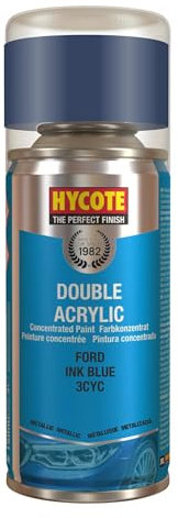 Hycote Double Acrylic Aerosol Car Spray Paint, Ford - Ink Blue, 150 ml