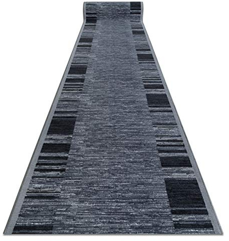 rugsx Alfombra de Pasillo Adagio Gris - Antideslizante, Moderna y Duradera, Ideal para Cocina, Pasillo y salón, 57x220 cm