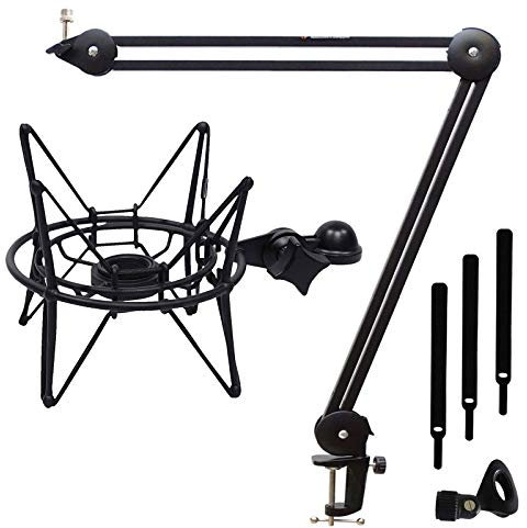 Samson SP04TB Mikrofon-Spinne Schwarz + keepdrum MS138 Gelenkarm-Stativ